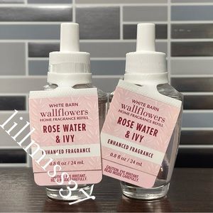 2X ROSE WATER & IVY Bath & Body Works Wallflower Refill Bulb Bundle